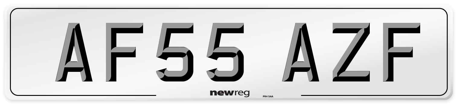 AF55 AZF Number Plate from New Reg